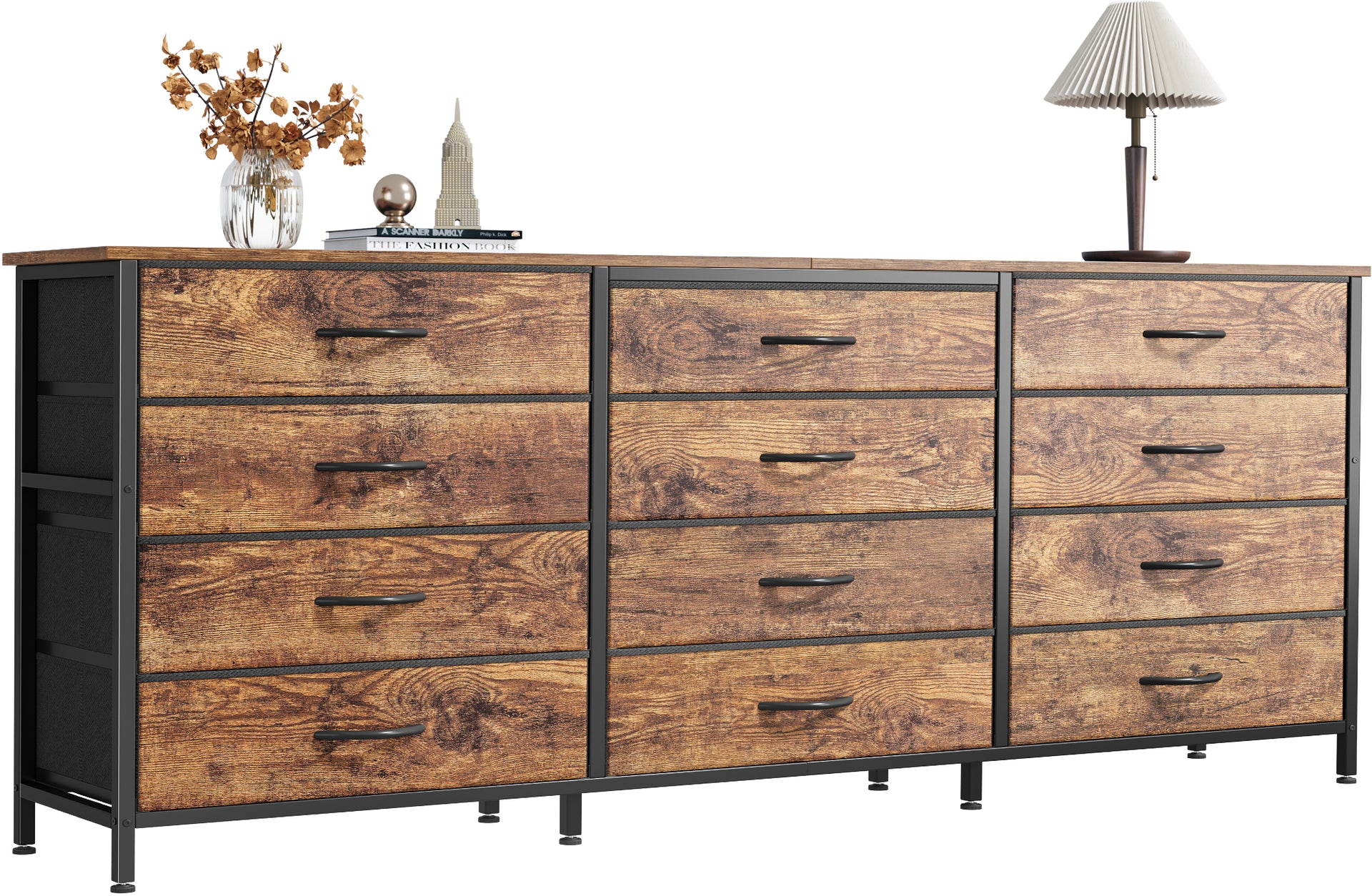 Huuger 63 Inch Long Dresser for Bedroom, TV Stand for 65, 70 Inch TV,